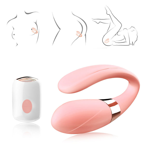 Wireless Remote Vibrators G Spot U Shape Stimulator Sex Toys for Couple Resonance Vibrator Adult Masturbator Remote U-Shape Wearable Powerful Low-Noise Vibrator Wand Body Sensitive G Spot